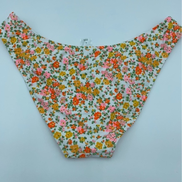 Wild Fable Floral Scoop Front Extra Cheeky Extra High Leg Bikini Bottom - XL - Picture 2 of 5
